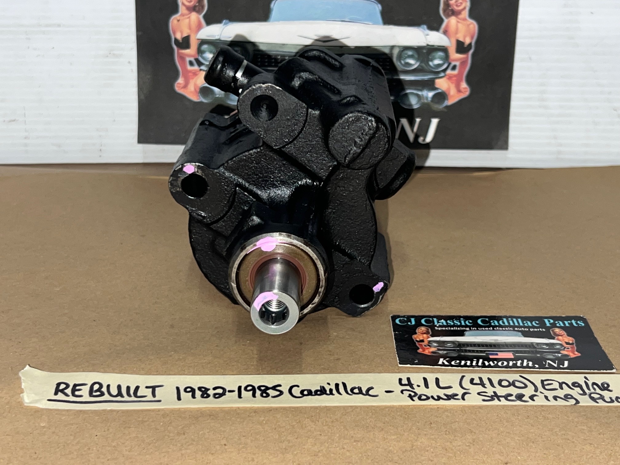 REBUILT 1982 1983 1984 1985 CADILLAC ELDORADO FLEETWOOD SEVILLE 1982 1983 1984 DEVILLE 4.1L 4100 ENGINE POWER STEERING PUMP - Image 2