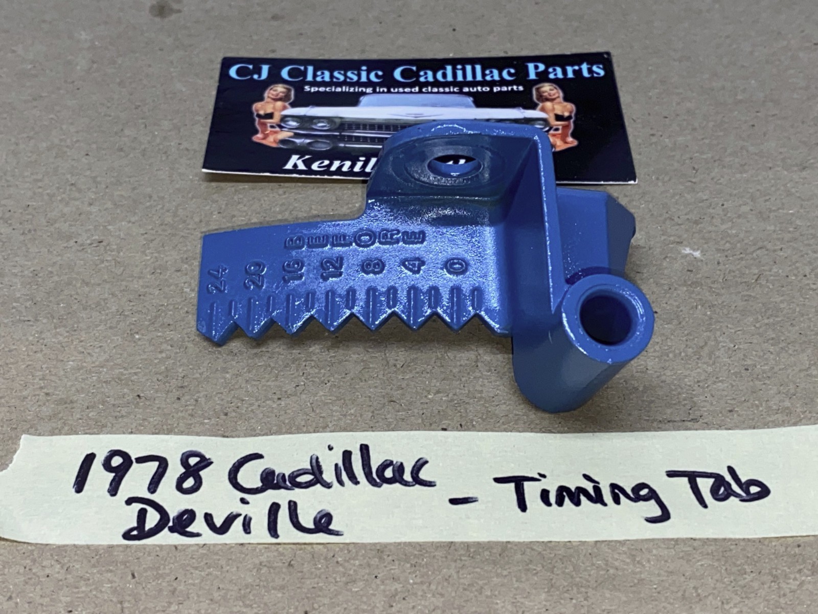 OEM 1977 1978 1979 Cadillac Deville Fleetwood Eldorado 425 Engine TIMING TAB INDICATOR MARK POINTER #1610428 - Image 2