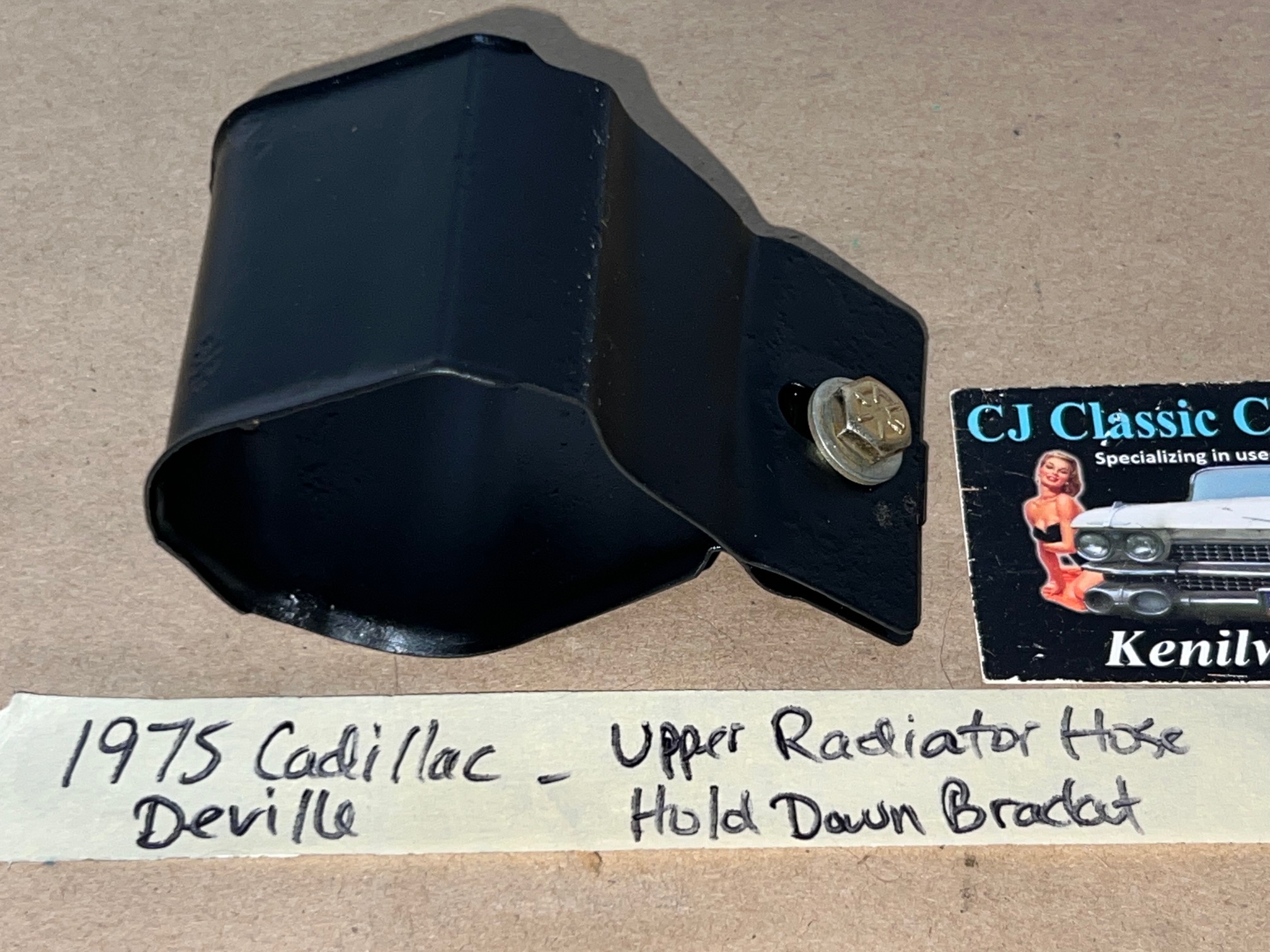 OEM 1968 1969 1970 1971 1972 1973 1974 1975 1976 Cadillac Deville Calais Eldorado Fleetwood 472/500 Engine UPPER RADIATOR HOSE HOLD DOWN BRACKET #1489579 - Image 4