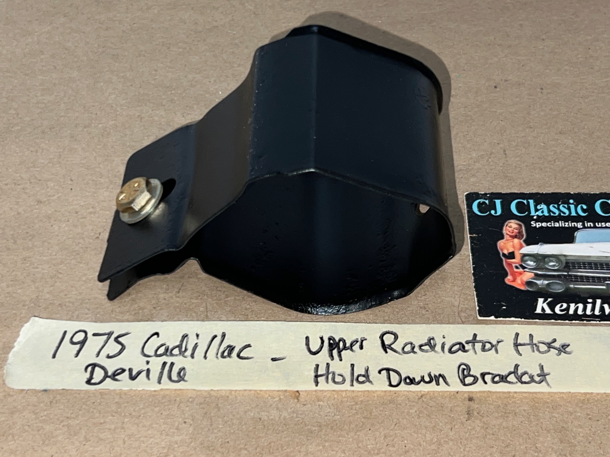 OEM 1968 1969 1970 1971 1972 1973 1974 1975 1976 Cadillac Deville Calais Eldorado Fleetwood 472/500 Engine UPPER RADIATOR HOSE HOLD DOWN BRACKET #1489579 - Image 6