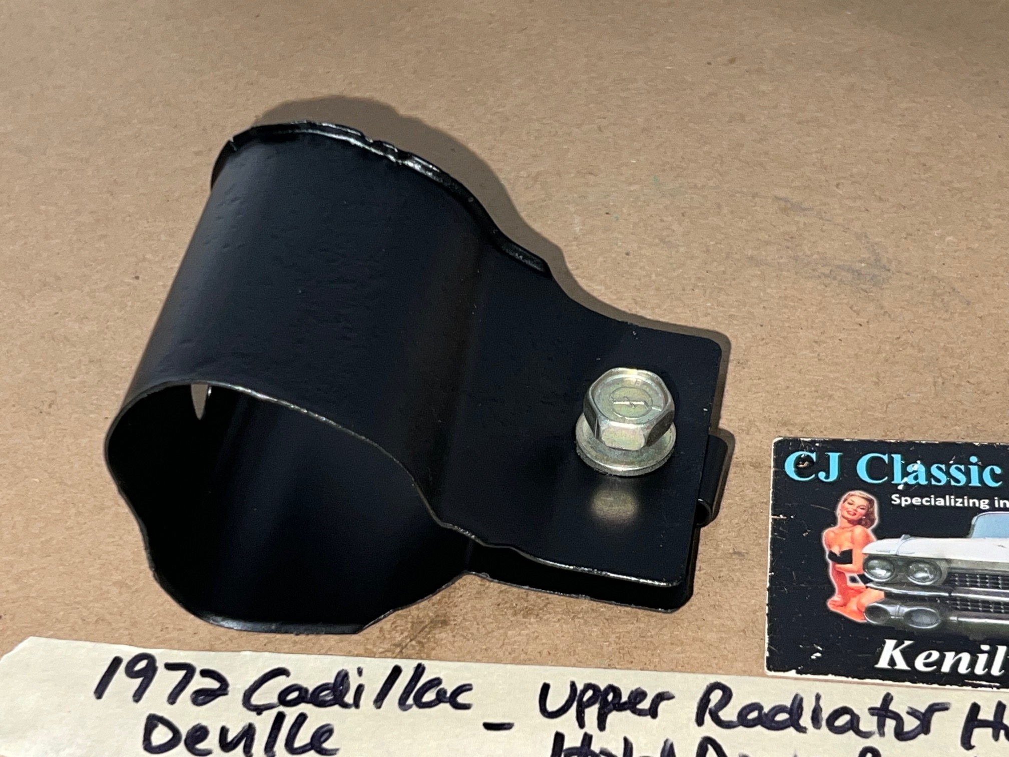OEM 1968 1969 1970 1971 1972 1973 1974 1975 1976 Cadillac Deville Calais Eldorado Fleetwood 472/500 Engine UPPER RADIATOR HOSE HOLD DOWN BRACKET #1489579 - Image 5