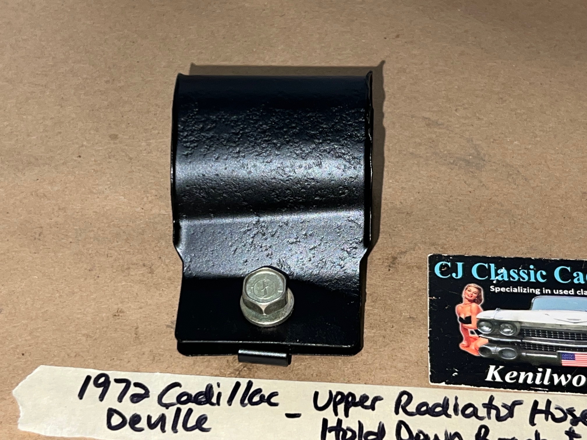 OEM 1968 1969 1970 1971 1972 1973 1974 1975 1976 Cadillac Deville Calais Eldorado Fleetwood 472/500 Engine UPPER RADIATOR HOSE HOLD DOWN BRACKET #1489579 - Image 6