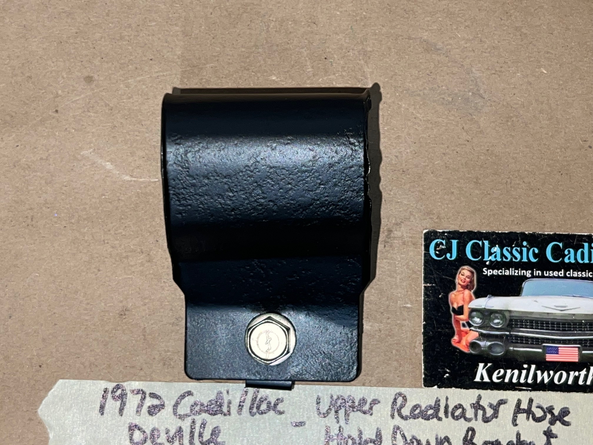 OEM 1968 1969 1970 1971 1972 1973 1974 1975 1976 Cadillac Deville Calais Eldorado Fleetwood 472/500 Engine UPPER RADIATOR HOSE HOLD DOWN BRACKET #1489579 - Image 7