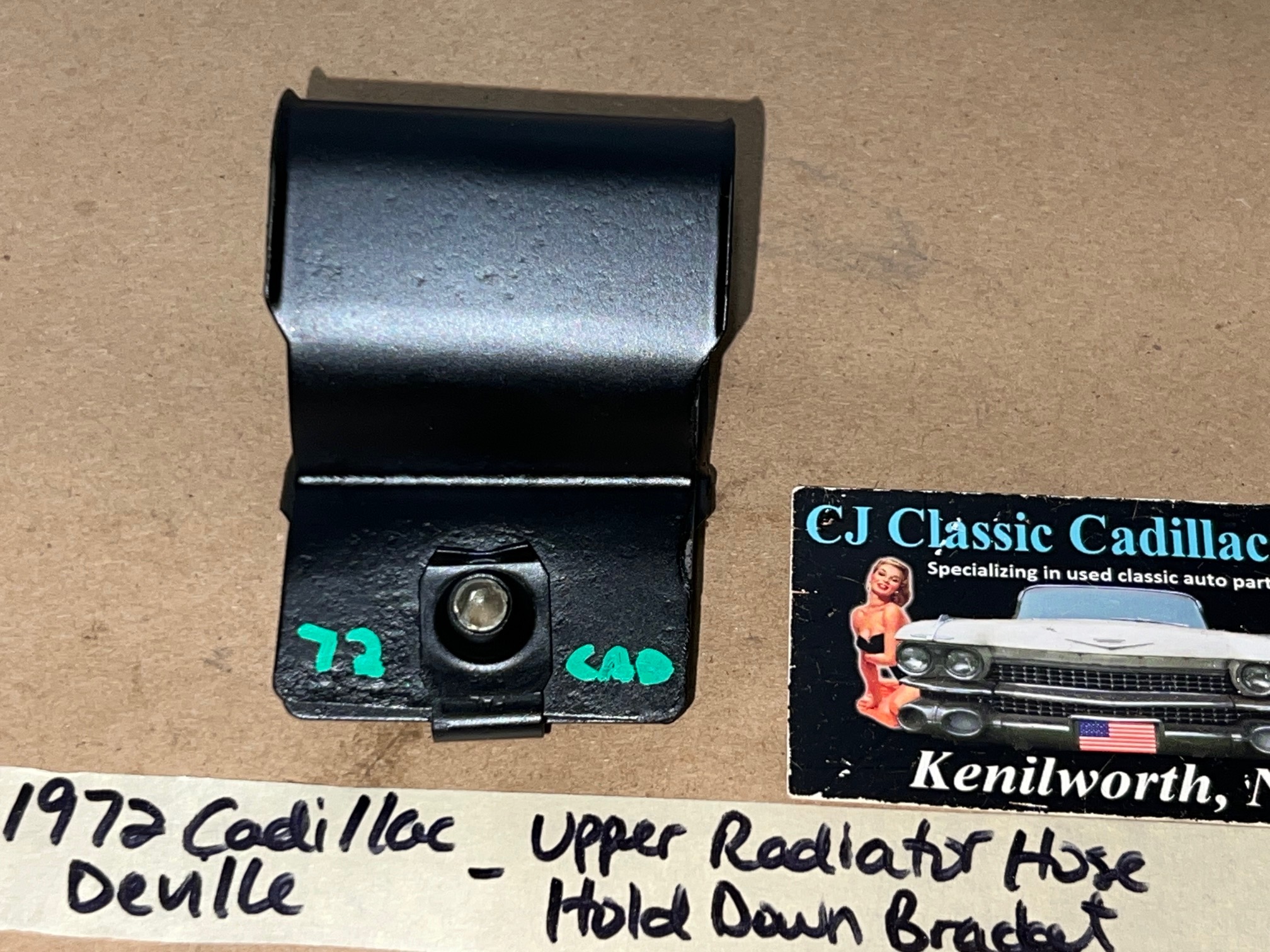 OEM 1968 1969 1970 1971 1972 1973 1974 1975 1976 Cadillac Deville Calais Eldorado Fleetwood 472/500 Engine UPPER RADIATOR HOSE HOLD DOWN BRACKET #1489579 - Image 8