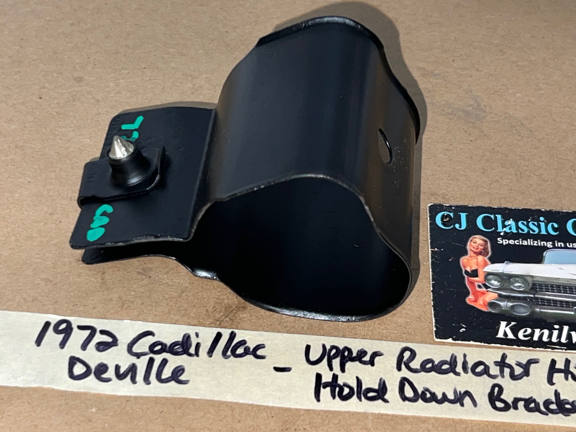 OEM 1968 1969 1970 1971 1972 1973 1974 1975 1976 Cadillac Deville Calais Eldorado Fleetwood 472/500 Engine UPPER RADIATOR HOSE HOLD DOWN BRACKET #1489579 - Image 11