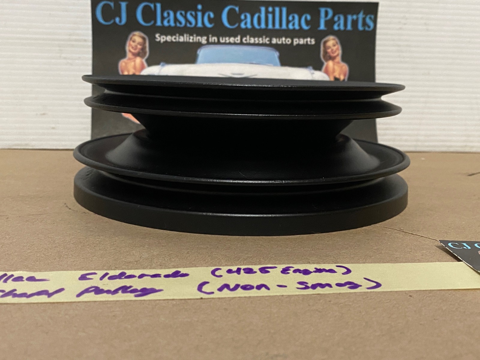 RESTORED 1977 1978 Cadillac Deville Eldorado Fleetwood 425 ENGINE CRANK CRANKSHAFT PULLEY DOUBLE (2) GROOVE NON A.I.R. #1610415 - Image 2