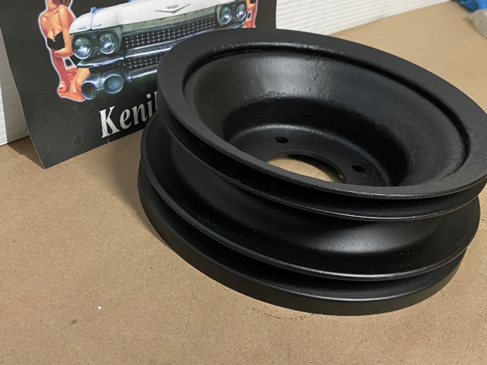 RESTORED 1977 1978 Cadillac Deville Eldorado Fleetwood 425 ENGINE CRANK CRANKSHAFT PULLEY DOUBLE (2) GROOVE NON A.I.R. #1610415 - Image 4