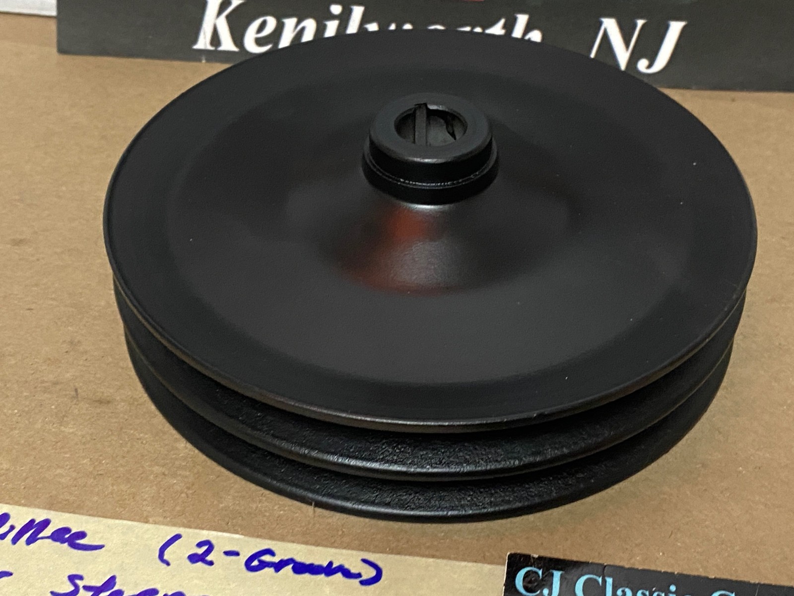 RESTORED 1964 1965 1966 1967 1968 1969 1970 1971 1972 1973 Cadillac 429/472/500 Engine POWER STEERING PUMP PULLEY DOUBLE GROOVE #1490902 - Image 2