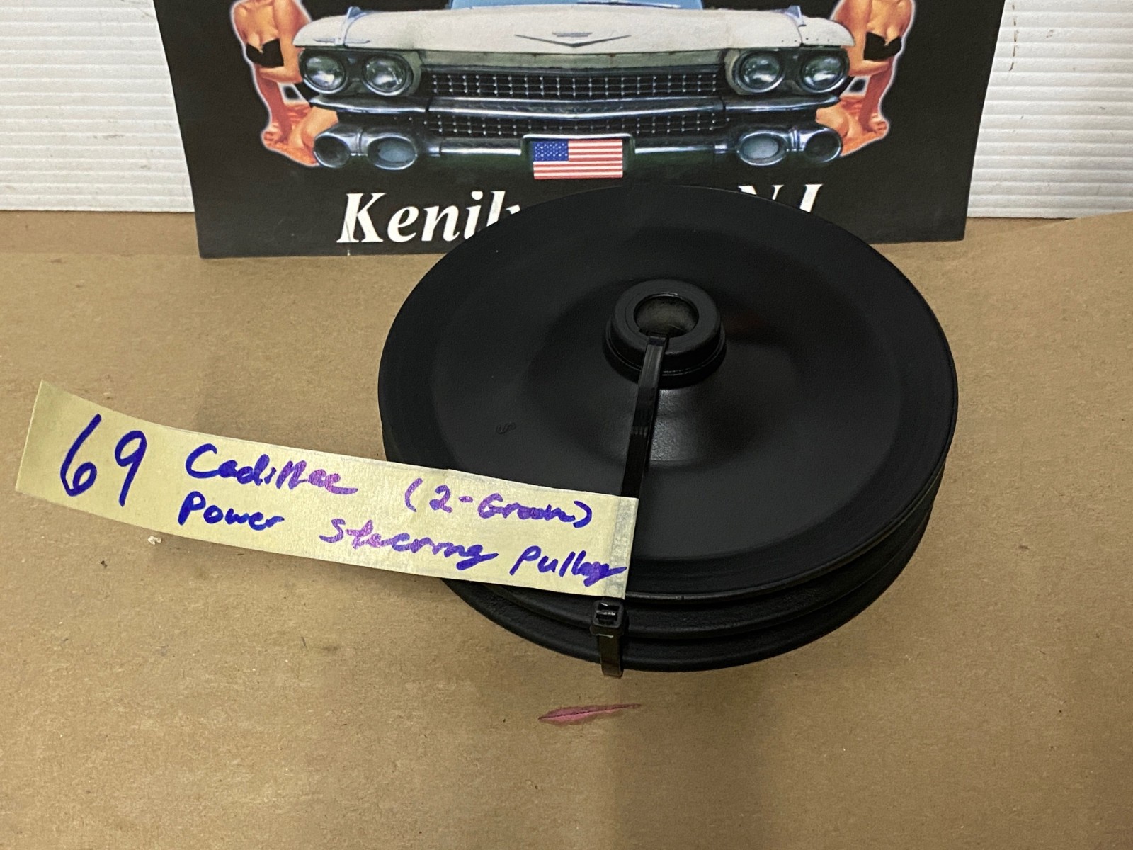 RESTORED 1964 1965 1966 1967 1968 1969 1970 1971 1972 1973 Cadillac 429/472/500 Engine POWER STEERING PUMP PULLEY DOUBLE GROOVE #1490902 - Image 9