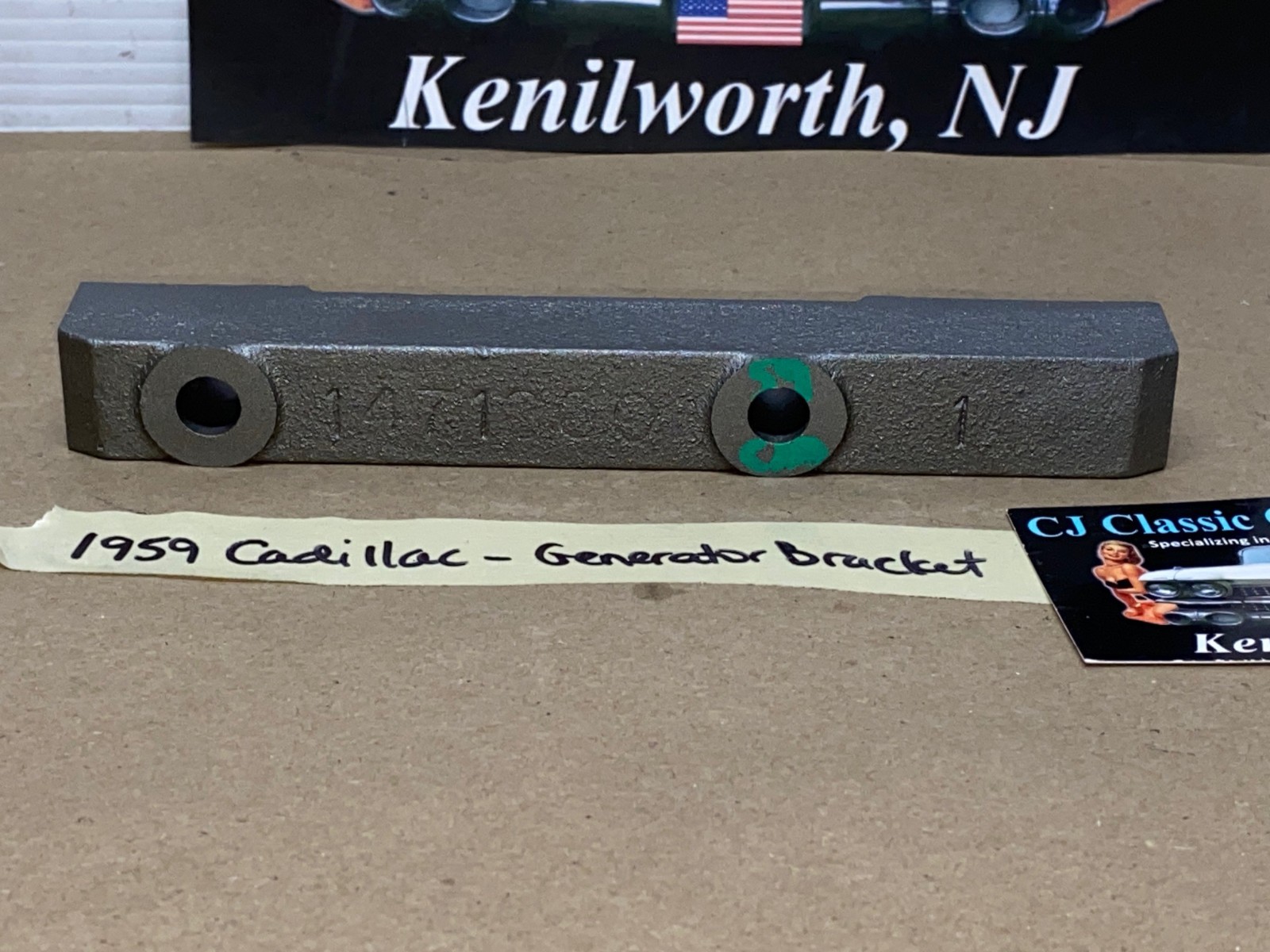 OEM 1958 1959 1960 1961 CADILLAC DEVILLE ELDORADO FLEETWOOD LOWER GENERATOR MOUNTING BRACKET SUPPORT #1471860 - Image 10