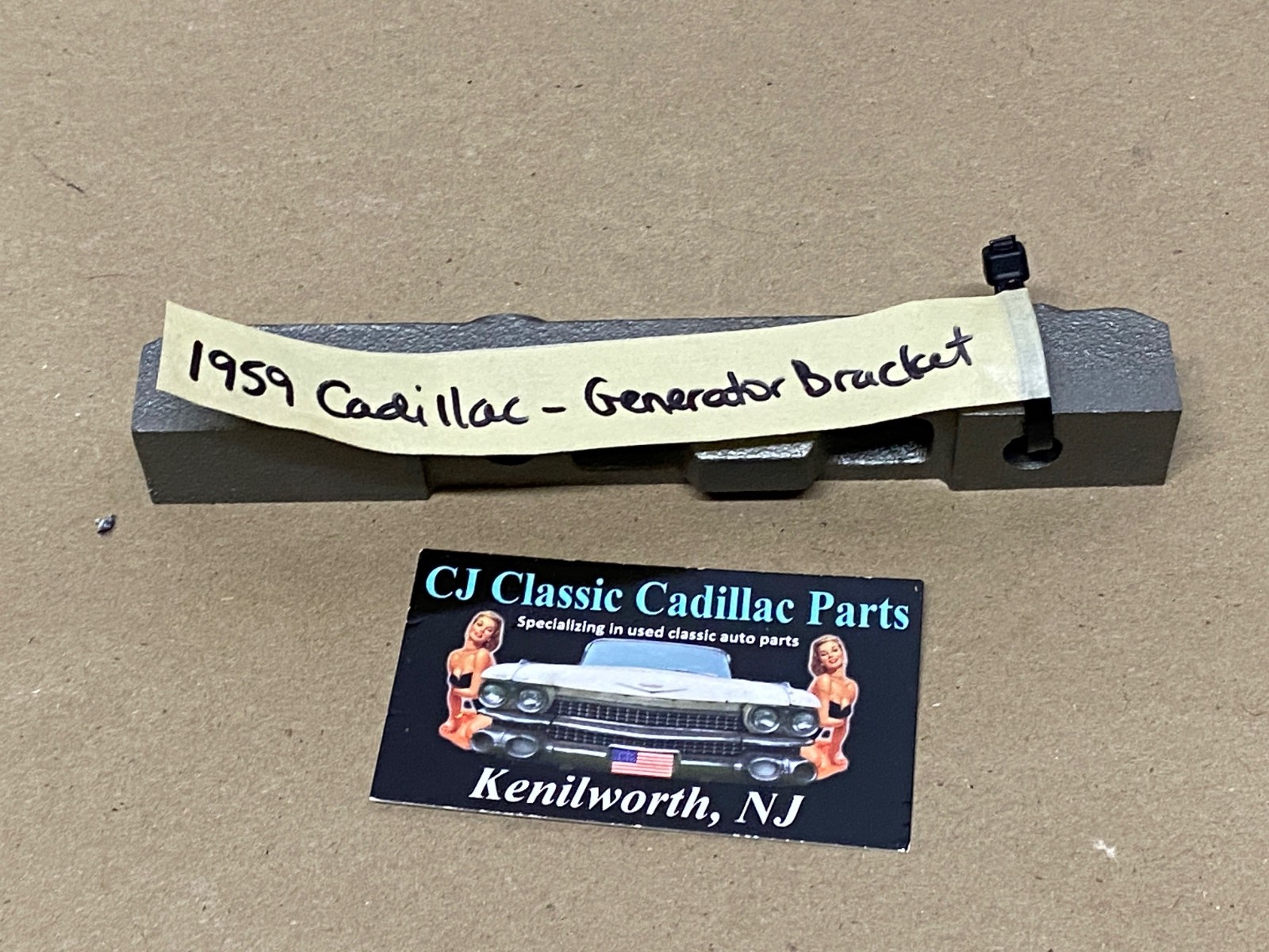 OEM 1958 1959 1960 1961 CADILLAC DEVILLE ELDORADO FLEETWOOD LOWER GENERATOR MOUNTING BRACKET SUPPORT #1471860 - Image 16