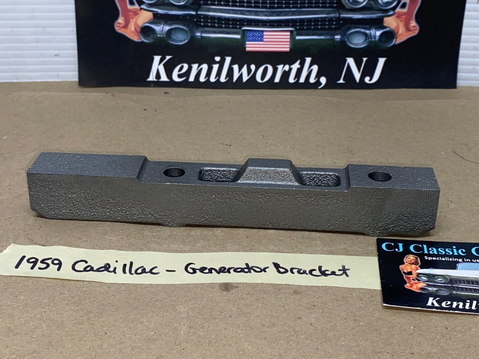 OEM 1958 1959 1960 1961 CADILLAC DEVILLE ELDORADO FLEETWOOD LOWER GENERATOR MOUNTING BRACKET SUPPORT #1471860 - Image 7