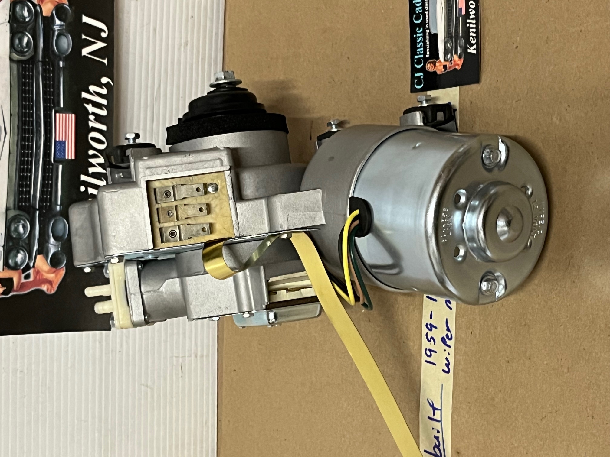 REBUILT 1959 1960 1961 1962 CADILLAC DEVILLE ELDORADO FLEETWOOD FACTORY ORIGINAL WINDSHIELD WIPER MOTOR W/NEW WASHER PUMP - Image 5