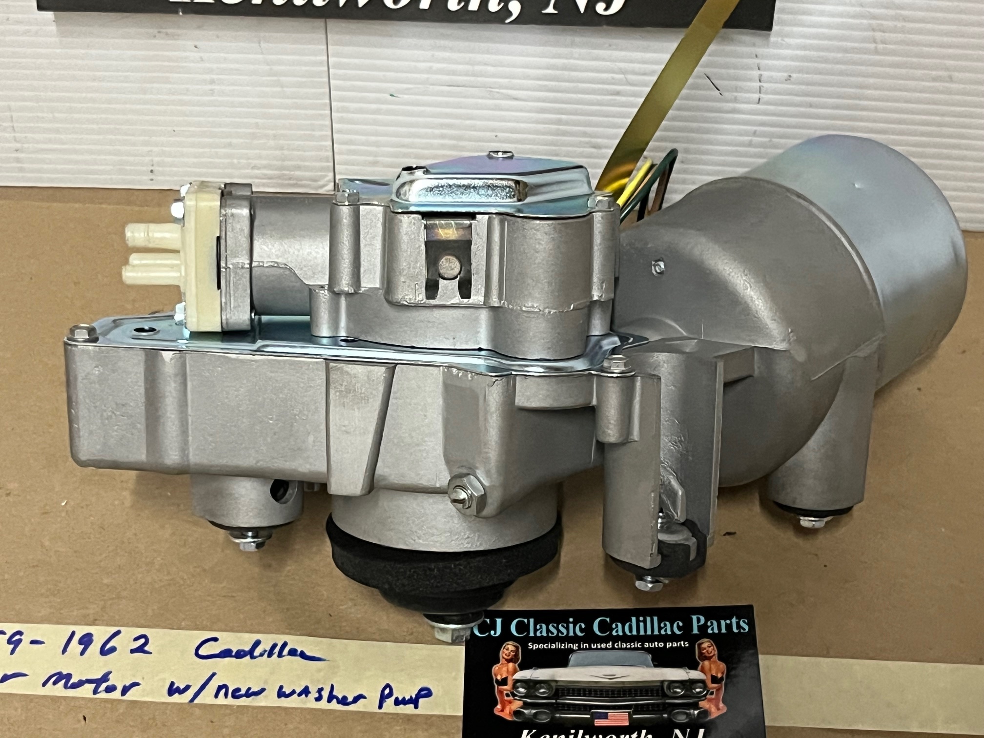 REBUILT 1959 1960 1961 1962 CADILLAC DEVILLE ELDORADO FLEETWOOD FACTORY ORIGINAL WINDSHIELD WIPER MOTOR W/NEW WASHER PUMP - Image 12