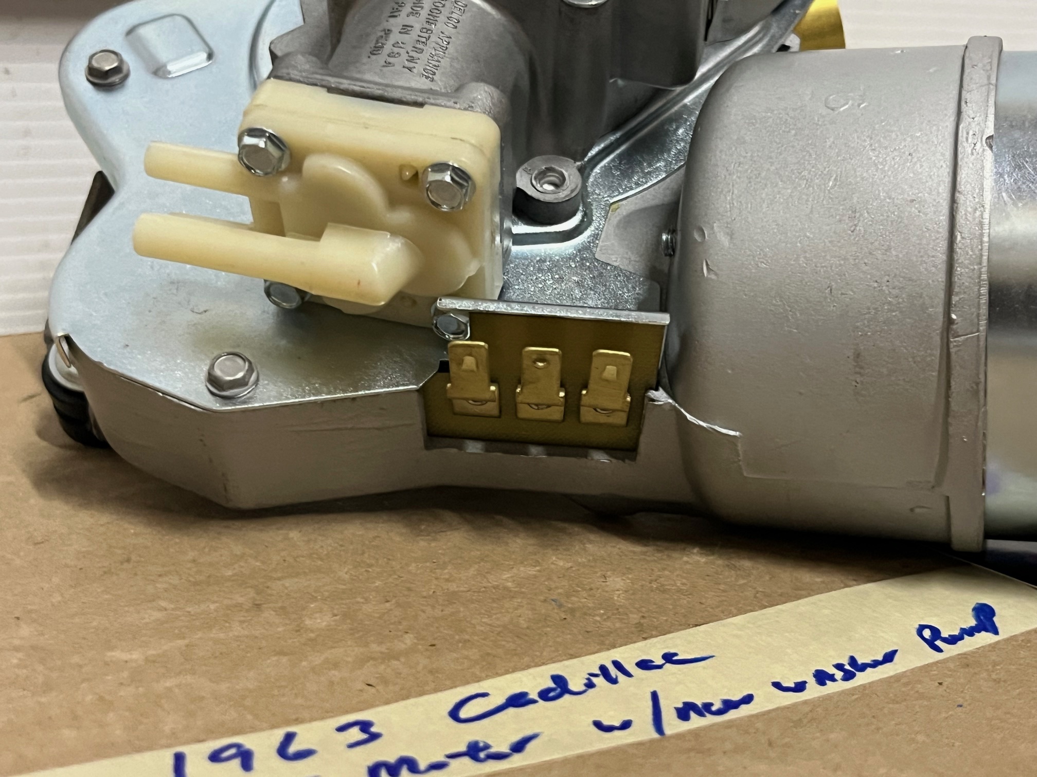 REBUILT 1963 CADILLAC DEVILLE ELDORADO FLEETWOOD WINDSHIELD WIPER MOTOR W/ NEW WASHER PUMP #4311877/#4911810 - Image 5