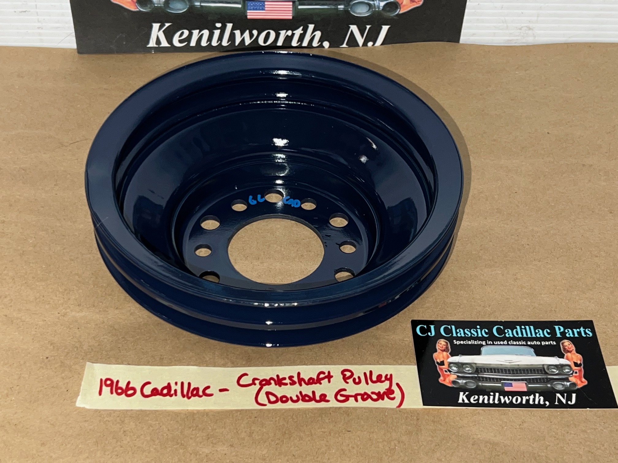 RESTORED 1965 1966 1967 Cadillac Deville Calais Fleetwood 1965 1966 Eldorado 429 ENGINE CRANK CRANKSHAFT PULLEY DOUBLE (2) GROOVE #1483302 - Image 3
