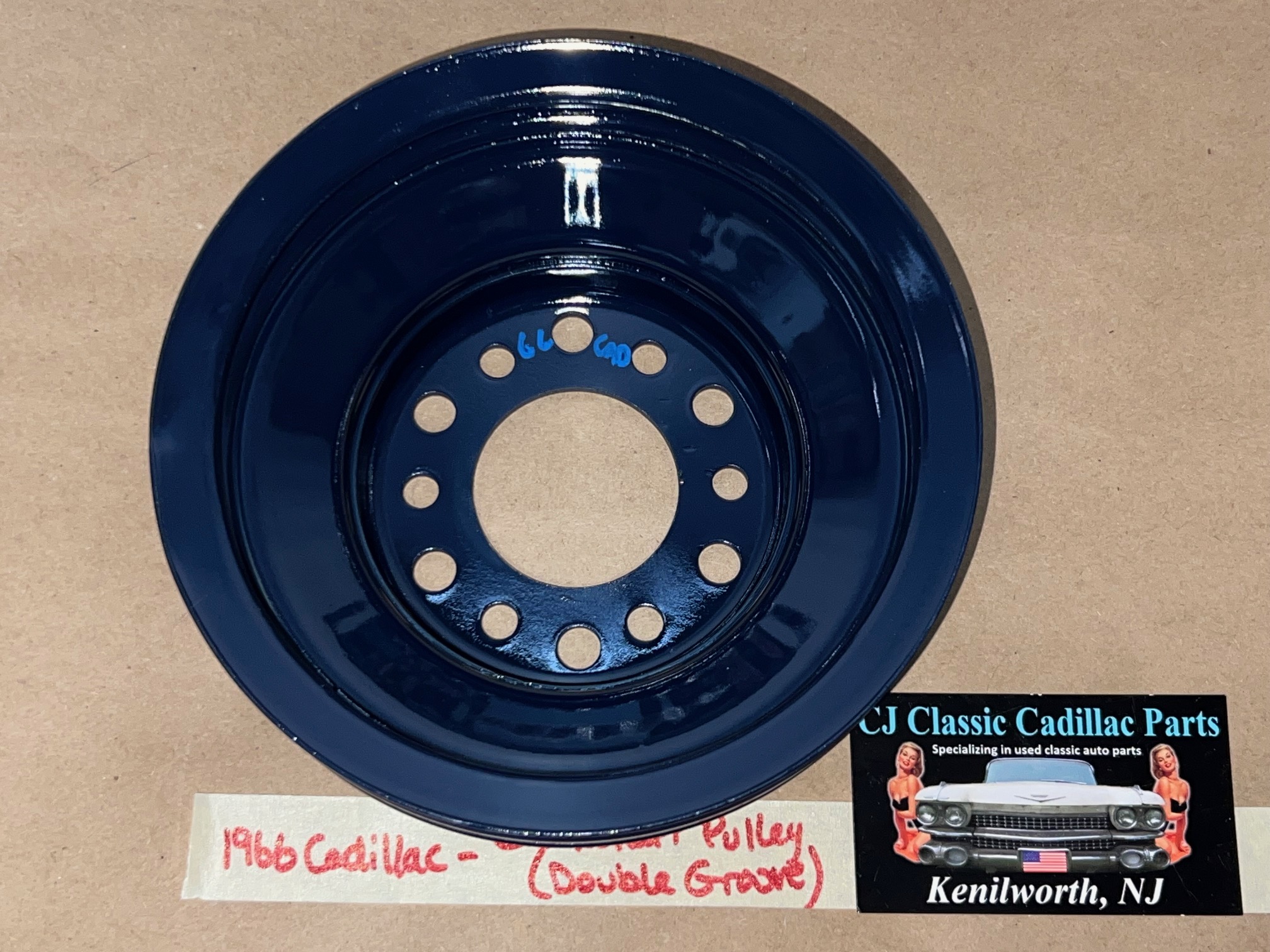 RESTORED 1965 1966 1967 Cadillac Deville Calais Fleetwood 1965 1966 Eldorado 429 ENGINE CRANK CRANKSHAFT PULLEY DOUBLE (2) GROOVE #1483302 - Image 4