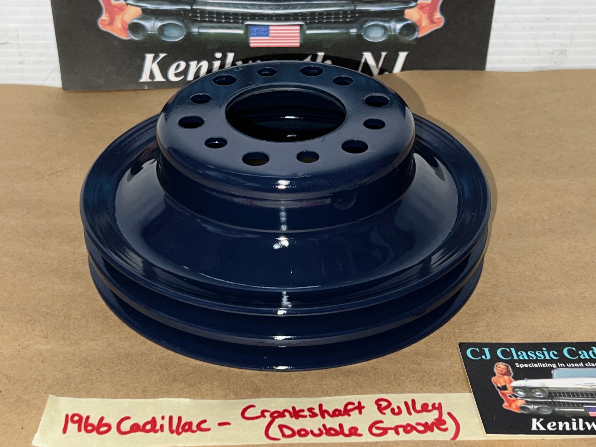 RESTORED 1965 1966 1967 Cadillac Deville Calais Fleetwood 1965 1966 Eldorado 429 ENGINE CRANK CRANKSHAFT PULLEY DOUBLE (2) GROOVE #1483302 - Image 7