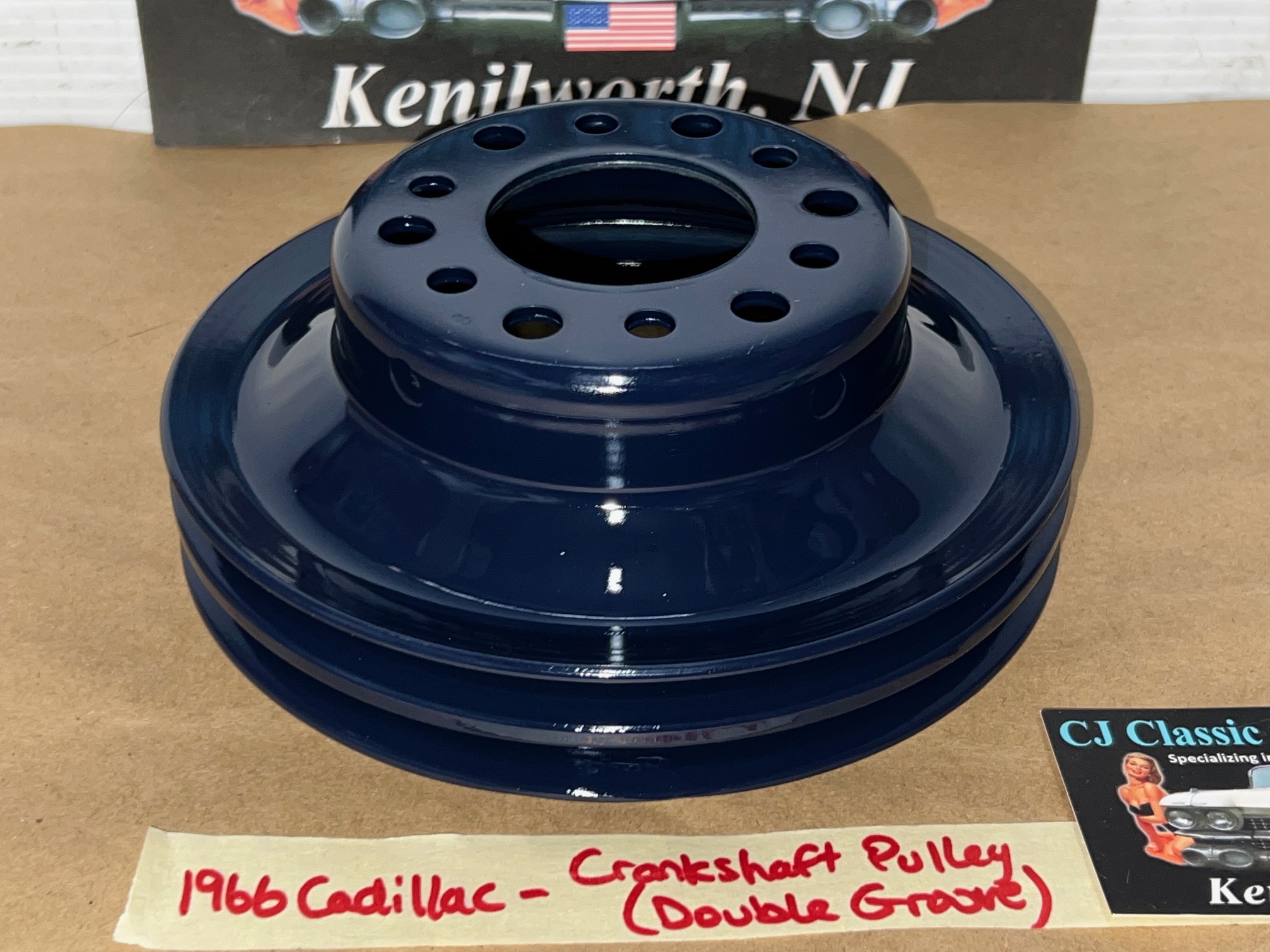 RESTORED 1965 1966 1967 Cadillac Deville Calais Fleetwood 1965 1966 Eldorado 429 ENGINE CRANK CRANKSHAFT PULLEY DOUBLE (2) GROOVE #1483302 - Image 8