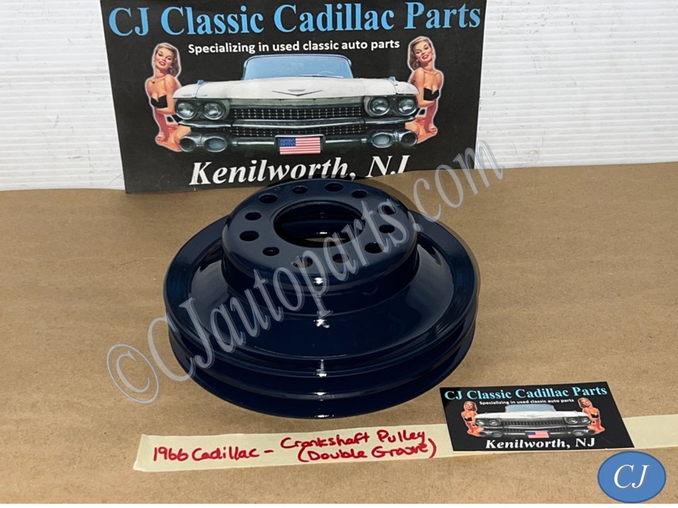 RESTORED 1965 1966 1967 Cadillac Deville Calais Fleetwood 1965 1966 Eldorado 429 ENGINE CRANK CRANKSHAFT PULLEY DOUBLE (2) GROOVE #1483302