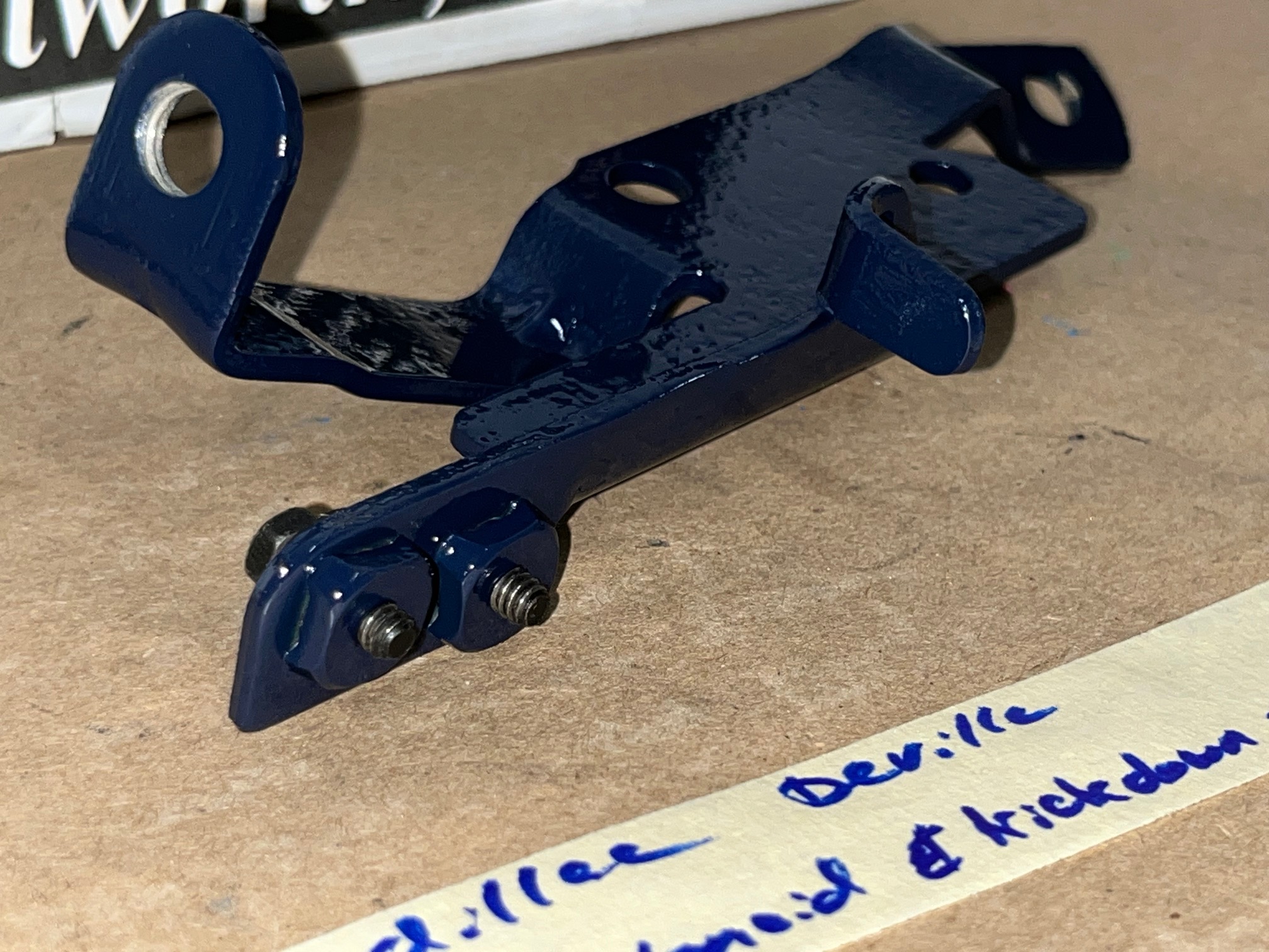 OEM 1973 1974 Cadillac Deville Eldorado Fleetwood Calais 472/500 IDLE STOP KICKDOWN SOLENOID SWITCH MOUNTING BRACKET #3516060 - Image 5