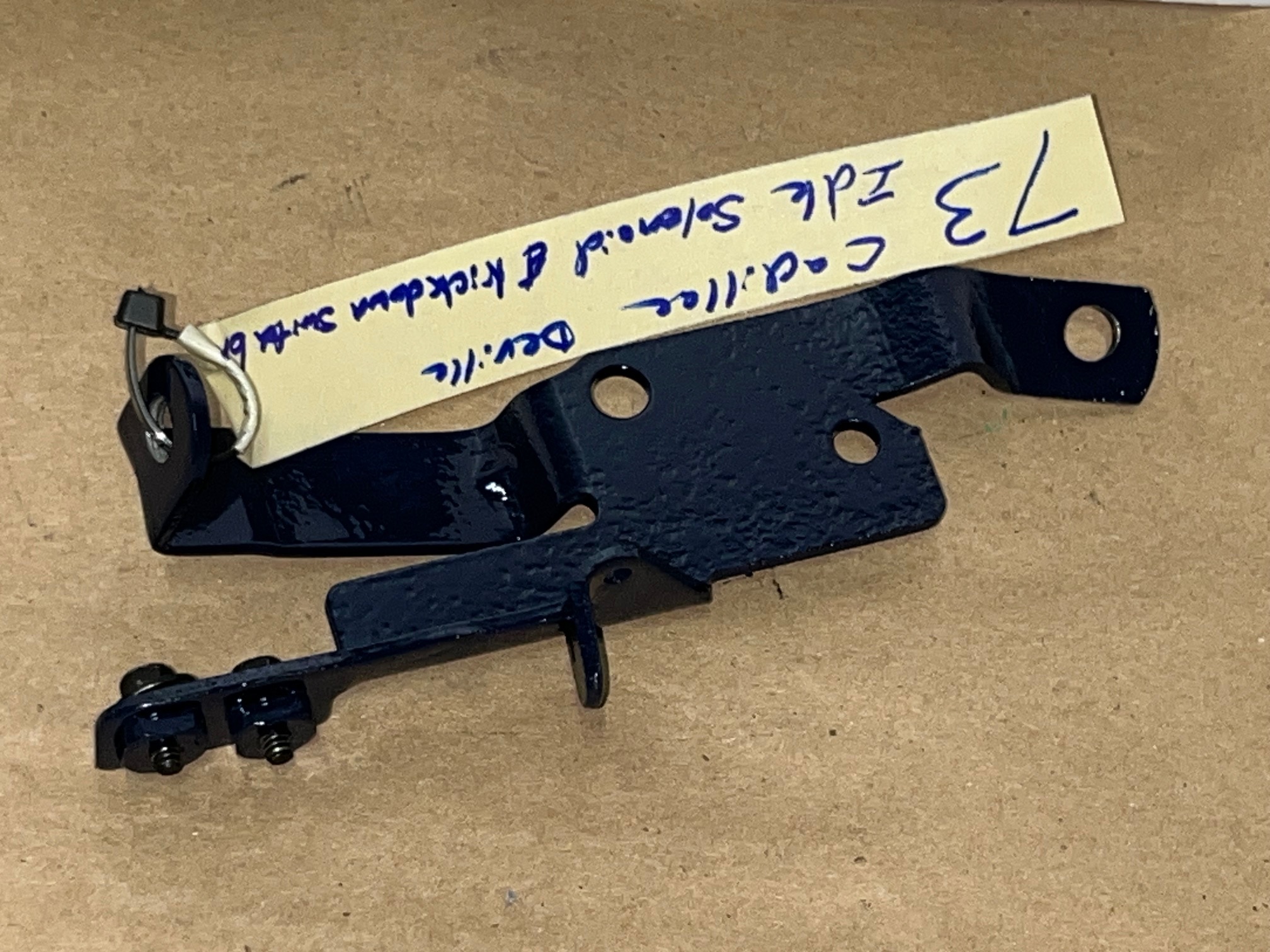 OEM 1973 1974 Cadillac Deville Eldorado Fleetwood Calais 472/500 IDLE STOP KICKDOWN SOLENOID SWITCH MOUNTING BRACKET #3516060 - Image 11