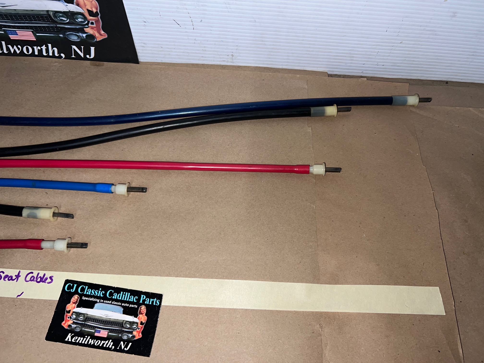 OEM 1971 1972 1973 1974 1975 1976 Cadillac Deville Eldorado Fleetwood Calais 1977 1978 Eldorado 6 WAY POWER BENCH SEAT CABLES - LONG & SHORT 6 CABLE SET - Image 15