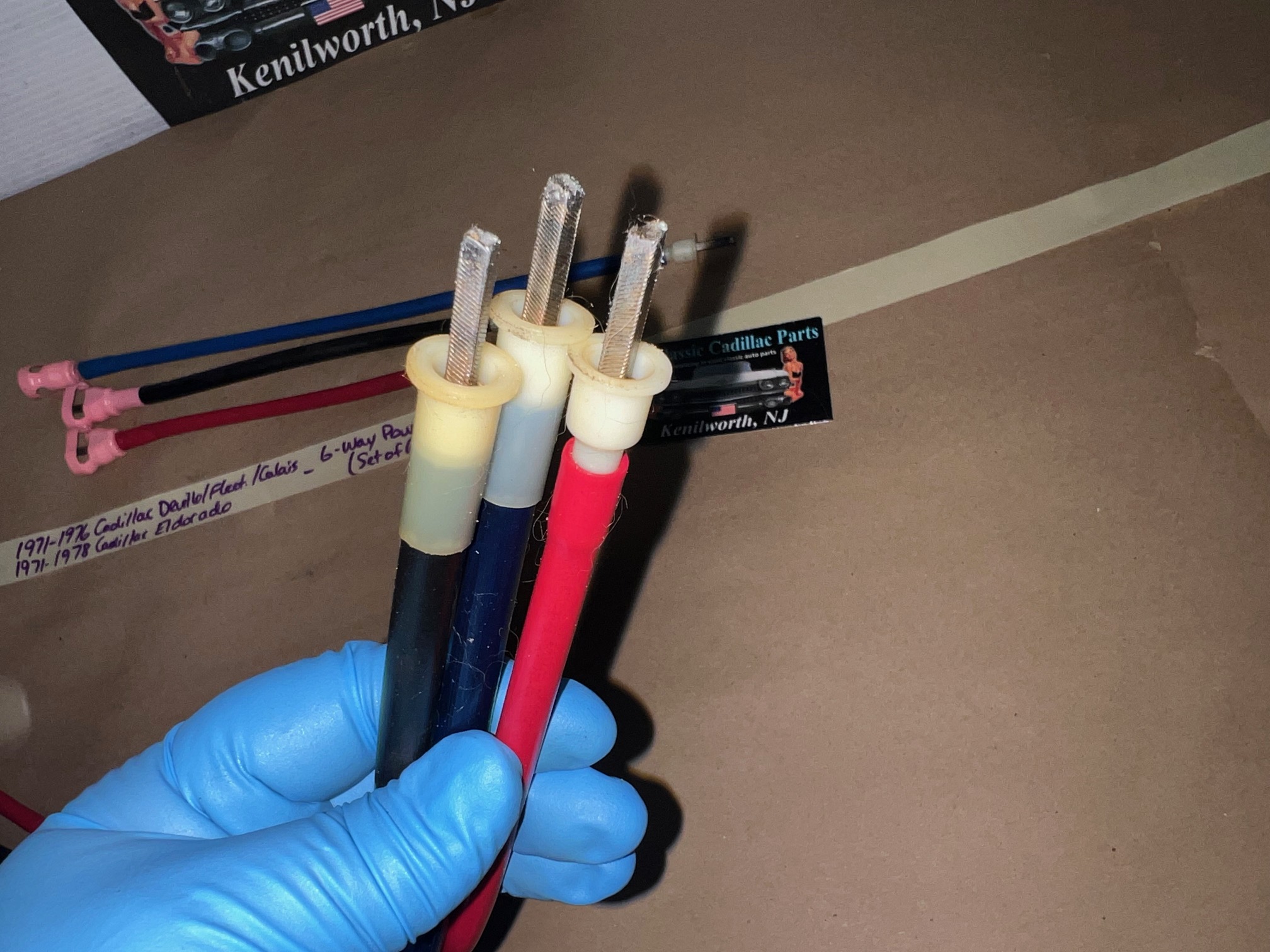 OEM 1971 1972 1973 1974 1975 1976 Cadillac Deville Eldorado Fleetwood Calais 1977 1978 Eldorado 6 WAY POWER BENCH SEAT CABLES - LONG & SHORT 6 CABLE SET - Image 18