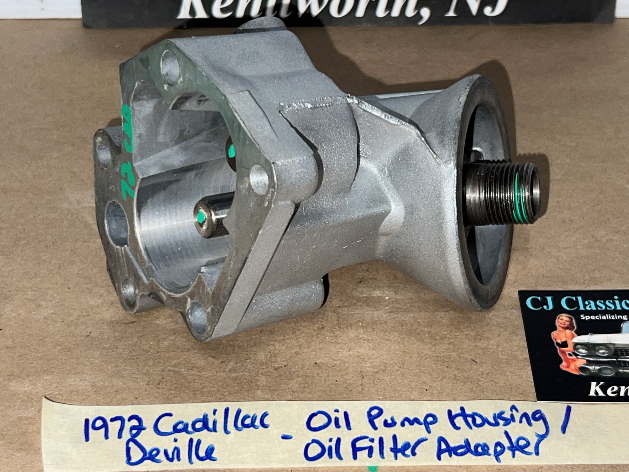 OEM 1968 1969 1970 1971 1972 1973 1974 1975 1976 Cadillac Fleetwood Deville Eldorado Calais 472/500 Engine OIL PUMP HOUSING/OIL FILTER ADAPTER #1486866/#3633139 - Image 2
