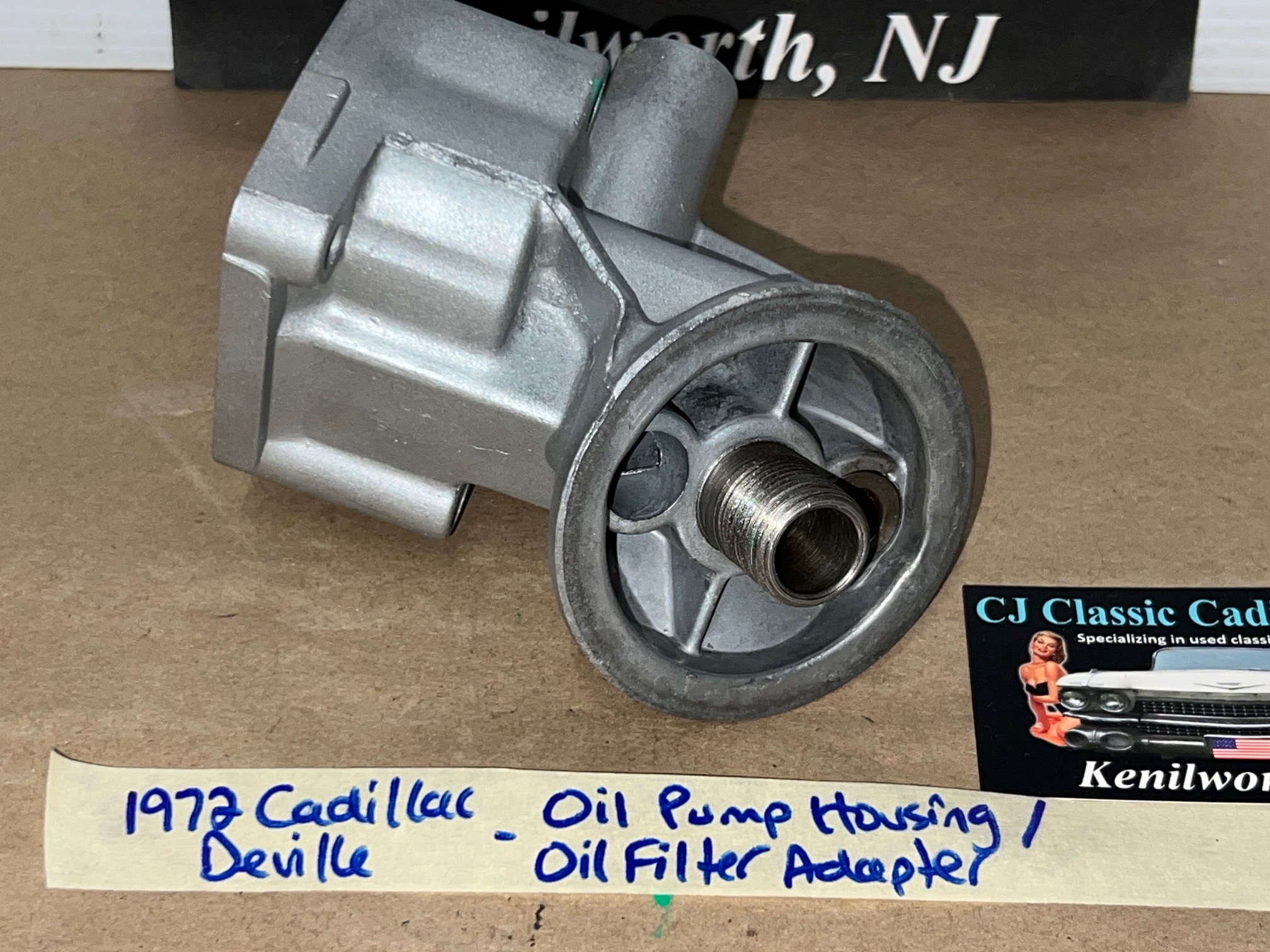 OEM 1968 1969 1970 1971 1972 1973 1974 1975 1976 Cadillac Fleetwood Deville Eldorado Calais 472/500 Engine OIL PUMP HOUSING/OIL FILTER ADAPTER #1486866/#3633139 - Image 3