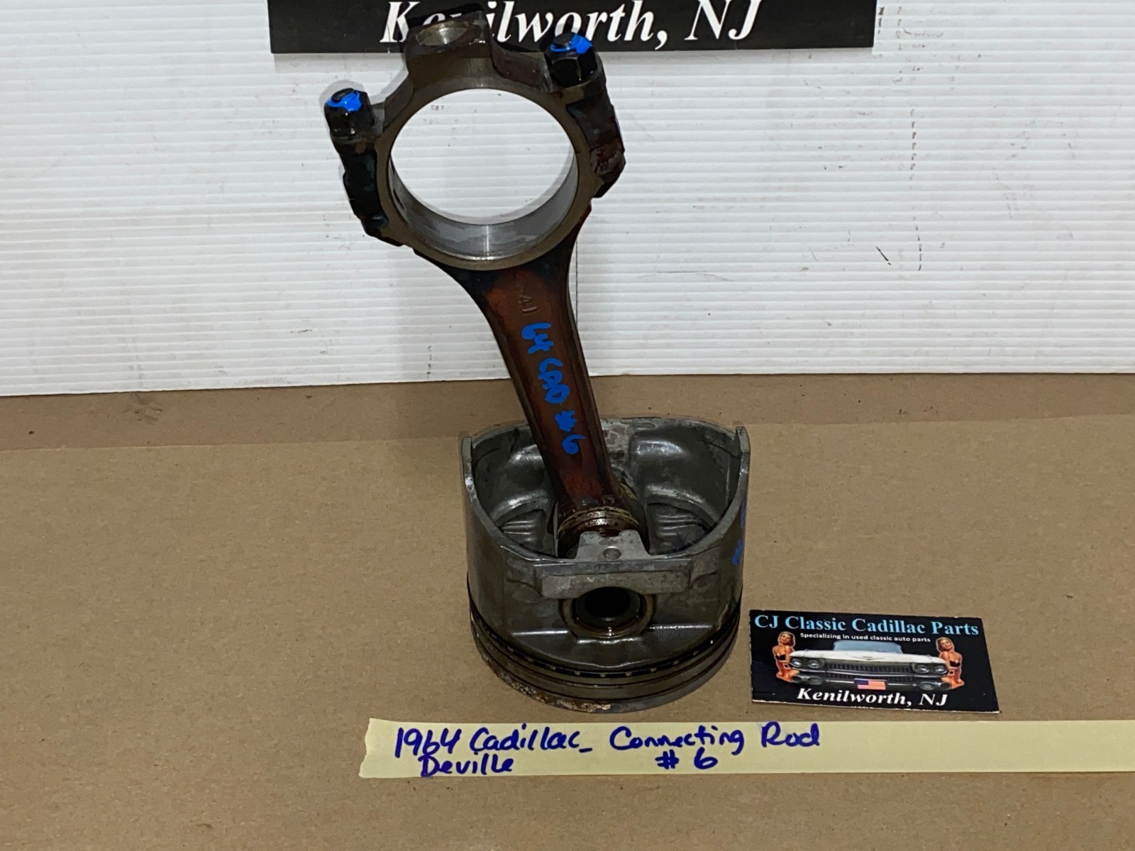 OEM 1964 1965 1966 1967 Cadillac Deville Fleetwood Eldorado Calais 429 ENGINE CONNECTING ROD & PISTON #6 - Image 3