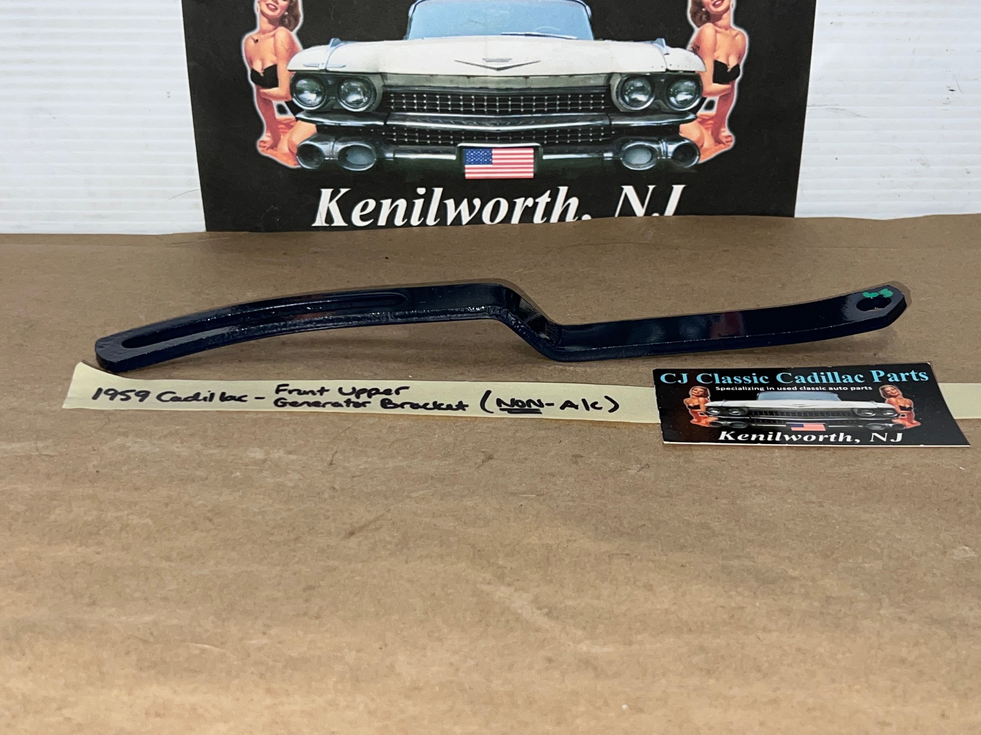 RESTORED 1959 1960 Cadillac Deville Eldorado Fleetwood 390 Engine FRONT UPPER GENERATOR BRACKET ADJUSTING LINK NON A/C #1471915 - Image 4