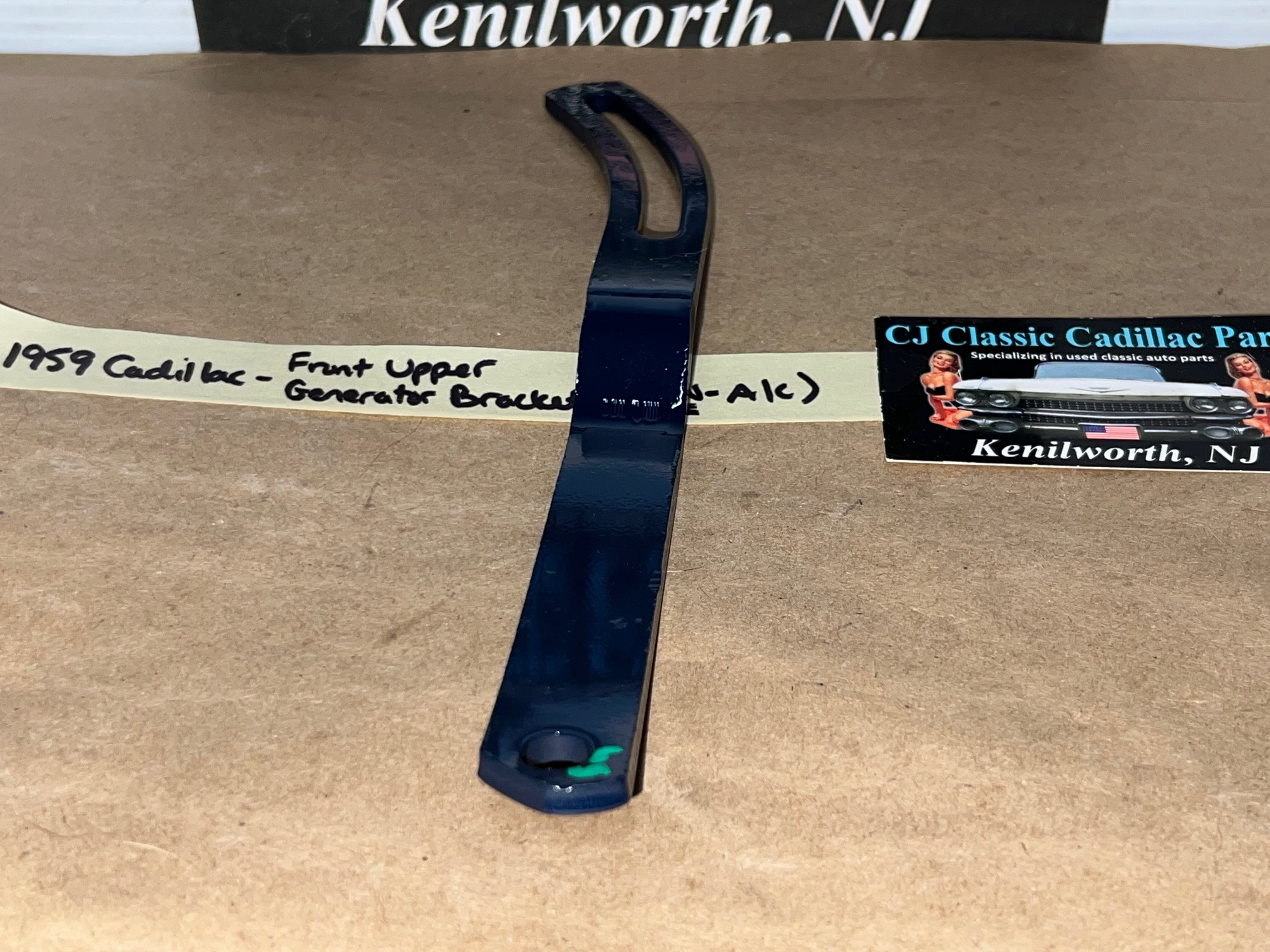 RESTORED 1959 1960 Cadillac Deville Eldorado Fleetwood 390 Engine FRONT UPPER GENERATOR BRACKET ADJUSTING LINK NON A/C #1471915 - Image 7