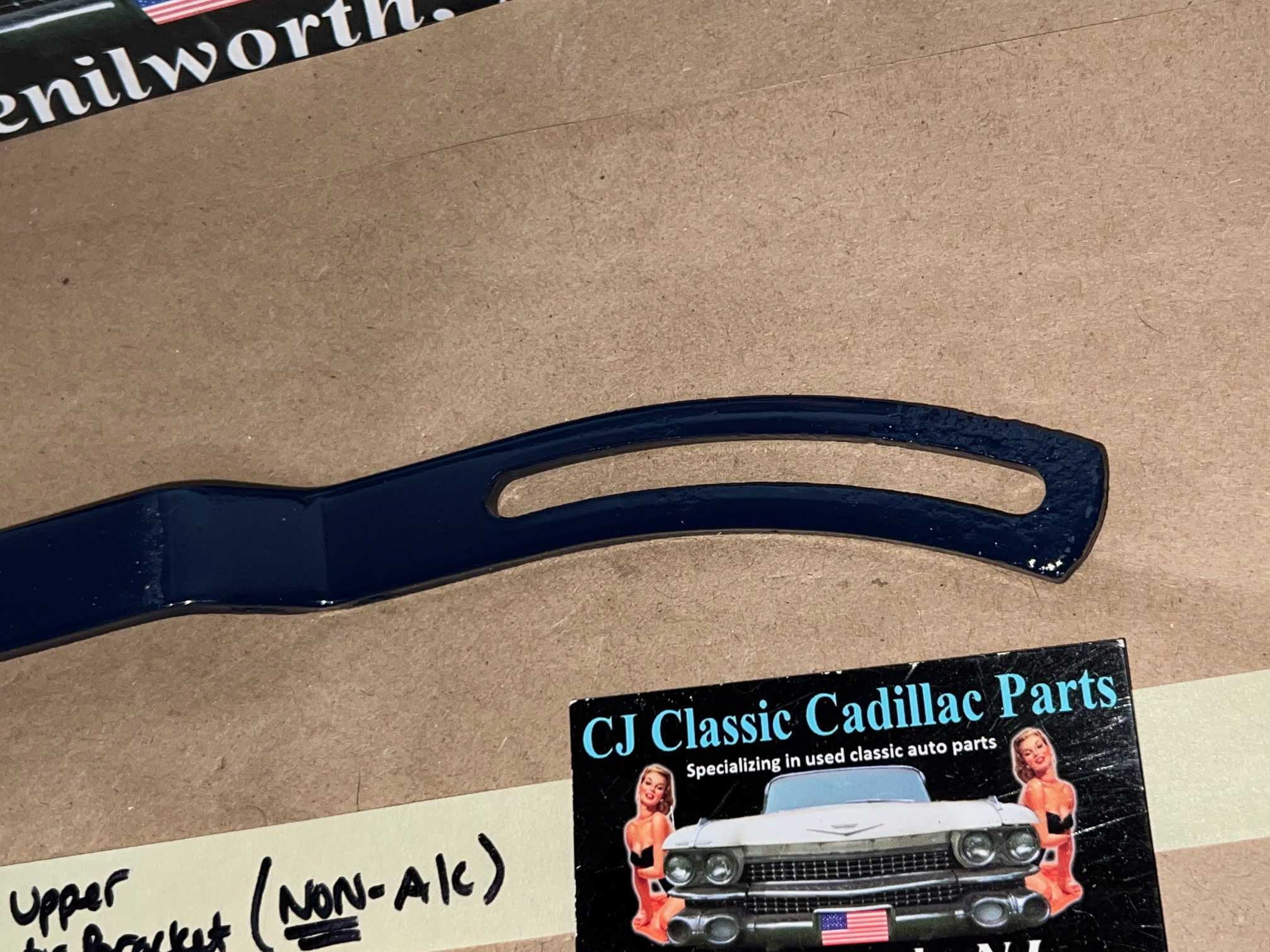RESTORED 1959 1960 Cadillac Deville Eldorado Fleetwood 390 Engine FRONT UPPER GENERATOR BRACKET ADJUSTING LINK NON A/C #1471915 - Image 9
