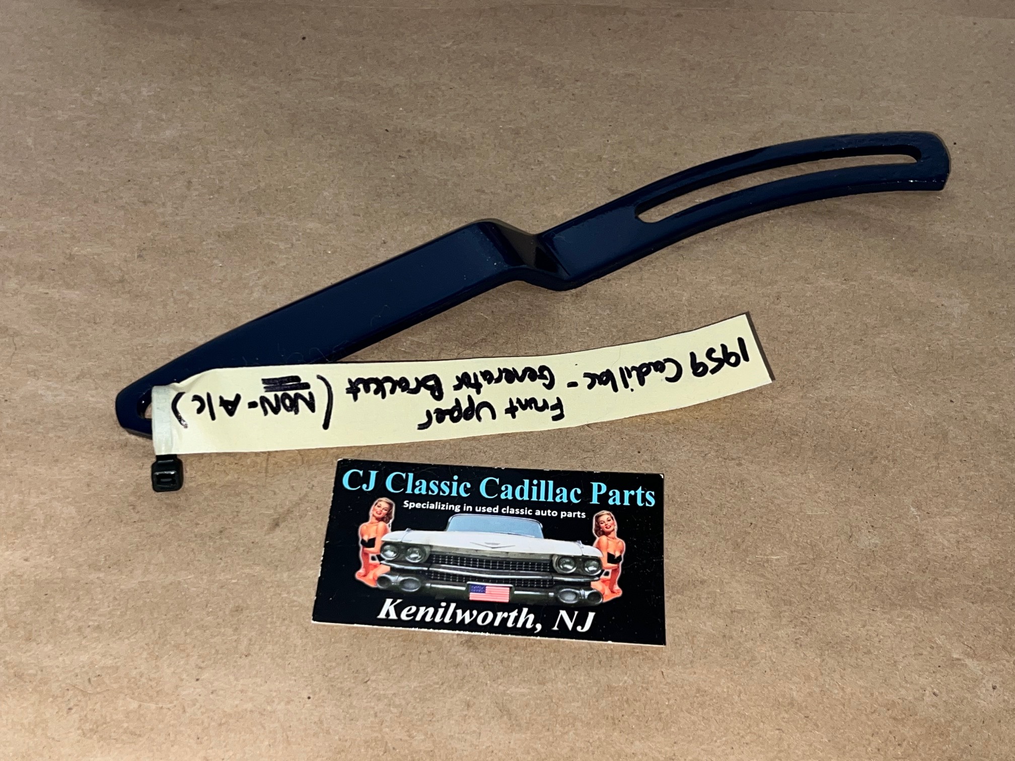 RESTORED 1959 1960 Cadillac Deville Eldorado Fleetwood 390 Engine FRONT UPPER GENERATOR BRACKET ADJUSTING LINK NON A/C #1471915 - Image 11