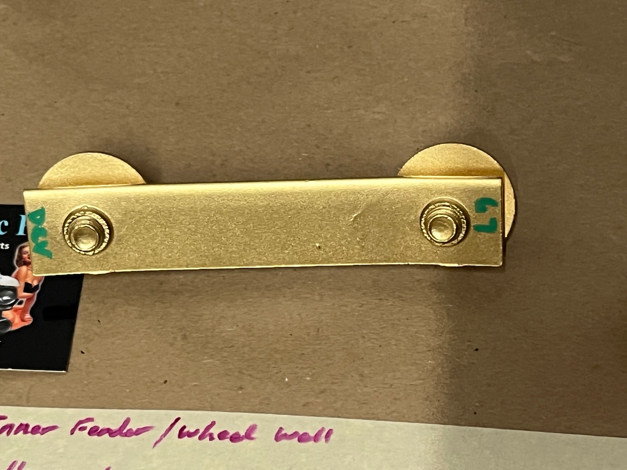 OEM 1963 1964 1965 1966 1967 1968 Cadillac Deville Fleetwood Calais 1963 1964 1965 1966 Eldorado INNER FENDER WHEEL WELL HOOD HINGE BRACKET MOUNTING STRAP RETAINERS #3511807 - Image 7