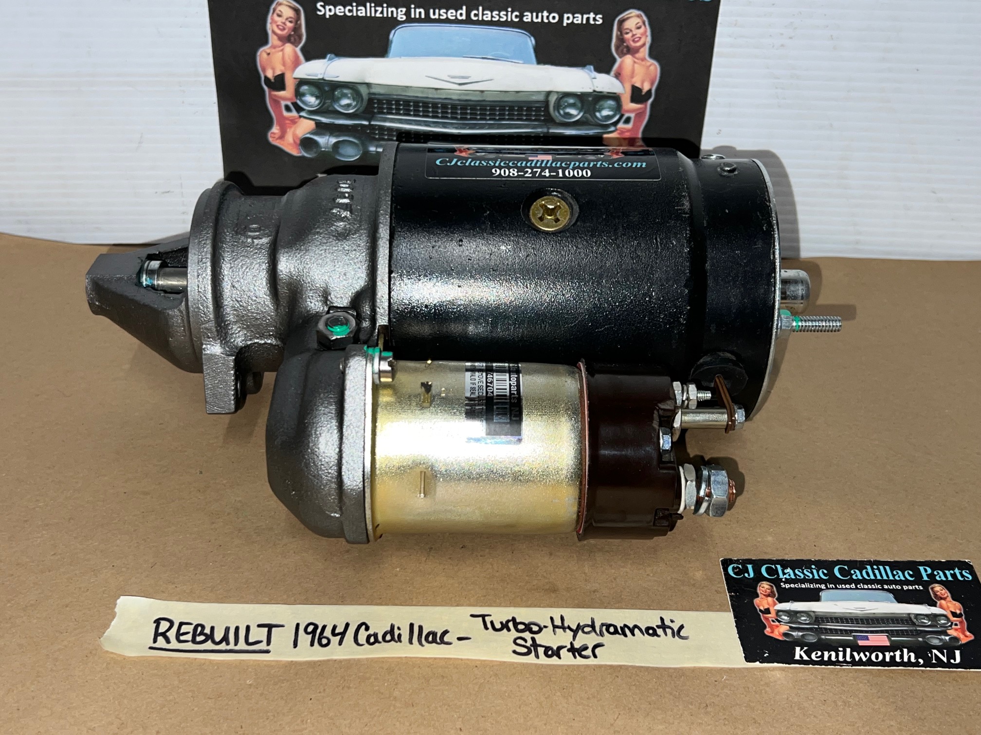 REBUILT 1964 CADILLAC DEVILLE ELDORADO FLEETWOOD TURBO-HYDRAMATIC TH400 DELCO REMY STARTER MOTOR WITH NEW SOLENOID #1107314 - Image 2