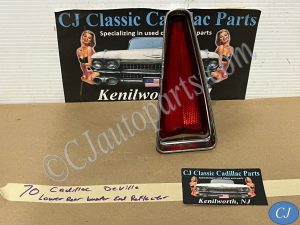 OEM 1970 Cadillac Deville Fleetwood Calais LOWER REAR BUMPER END REFLECTOR LENS #917605/#5962445/#5964140