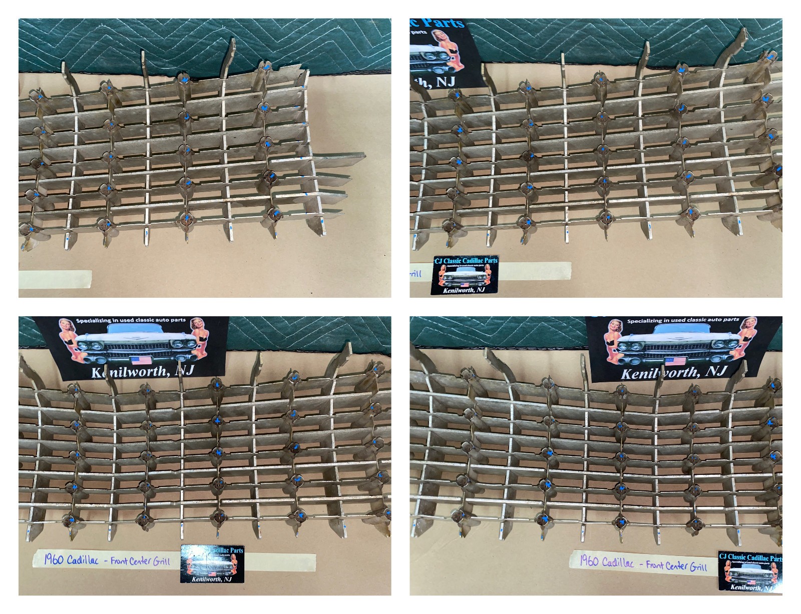 OEM 1960 Cadillac Deville Eldorado Fleetwood FRONT CENTER GRILL GRILLE WITH BULLETS #3631659 - Image 23