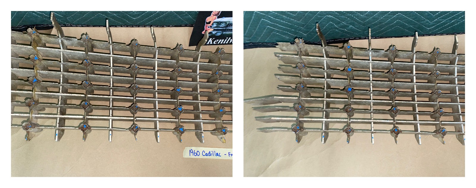 OEM 1960 Cadillac Deville Eldorado Fleetwood FRONT CENTER GRILL GRILLE WITH BULLETS #3631659 - Image 24