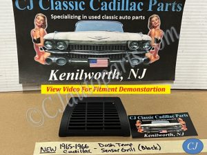 NEW 1965 1966 CADILLAC DEVILLE ELDORADO FLEETWOOD CALAIS DASH IN-CAR TEMP TEMPERATURE SENSOR GRILL COVER TRIM WITH HARDWARE- BLACK