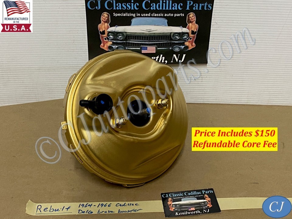 REBUILT OEM 1964 1965 1966 CADILLAC DEVILLE FLEETWOOD CALAIS DELCO MORAINE POWER BRAKE BOOSTER