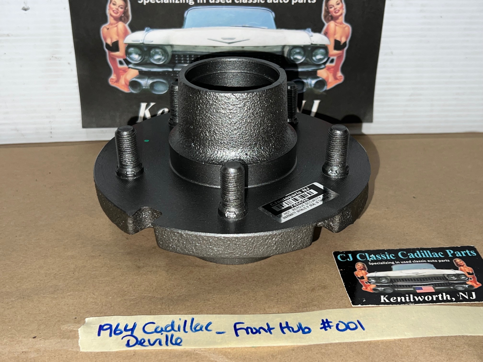 RESTORED 1961 1962 1963 1964 1965 1966 1967 1968 Cadillac Deville Calais Fleetwood 1961-1966 Eldorado RWD FRONT DRUM BRAKE HUB ASSEMBLY #1489392 - Image 2