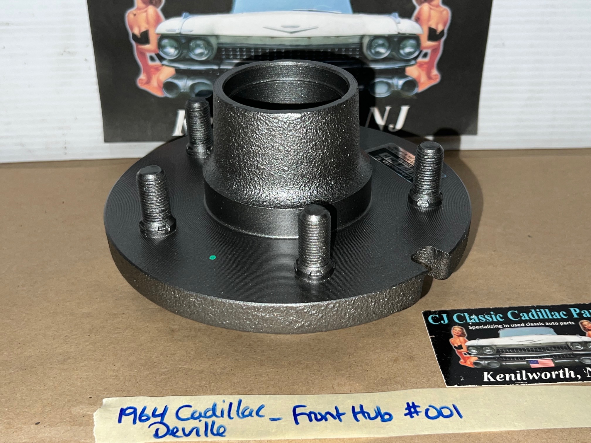 RESTORED 1961 1962 1963 1964 1965 1966 1967 1968 Cadillac Deville Calais Fleetwood 1961-1966 Eldorado RWD FRONT DRUM BRAKE HUB ASSEMBLY #1489392 - Image 3