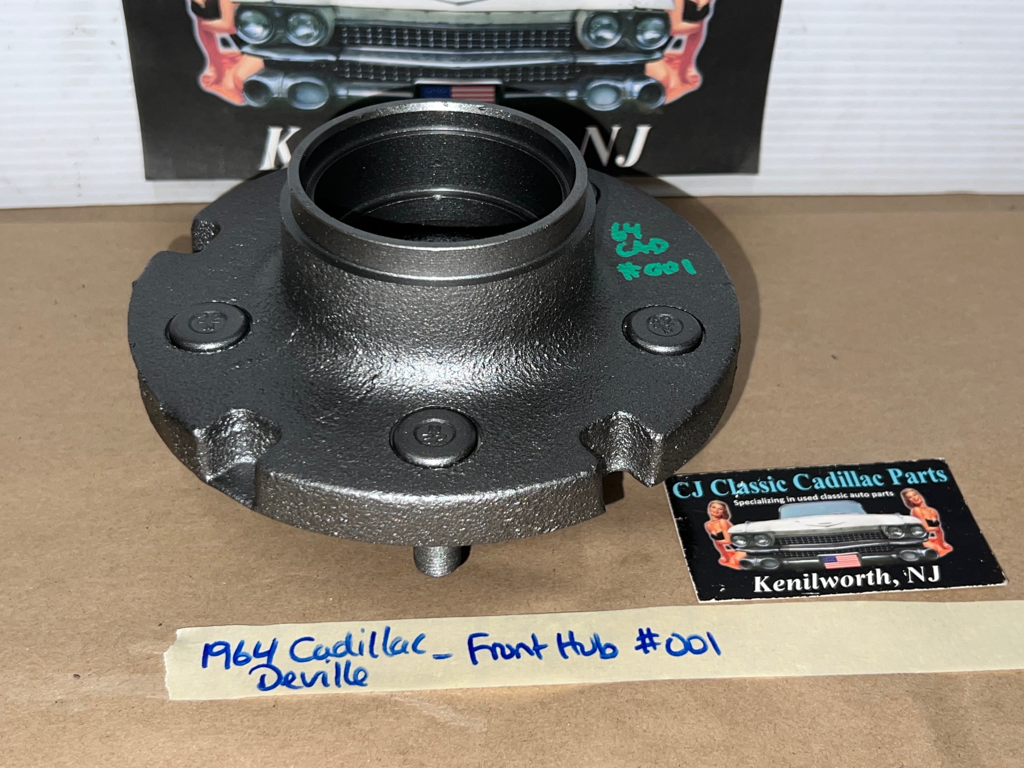 RESTORED 1961 1962 1963 1964 1965 1966 1967 1968 Cadillac Deville Calais Fleetwood 1961-1966 Eldorado RWD FRONT DRUM BRAKE HUB ASSEMBLY #1489392 - Image 9