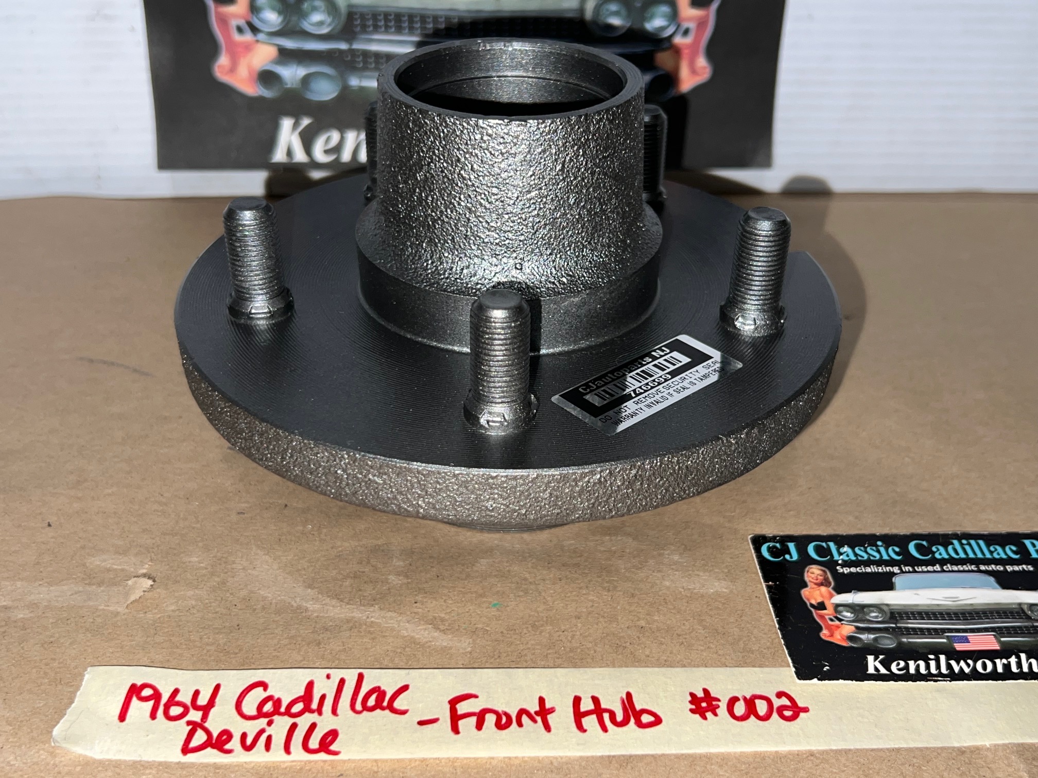 RESTORED 1961 1962 1963 1964 1965 1966 1967 1968 Cadillac Deville Calais Fleetwood 1961-1966 Eldorado RWD FRONT DRUM BRAKE HUB ASSEMBLY #1489392 - Image 2