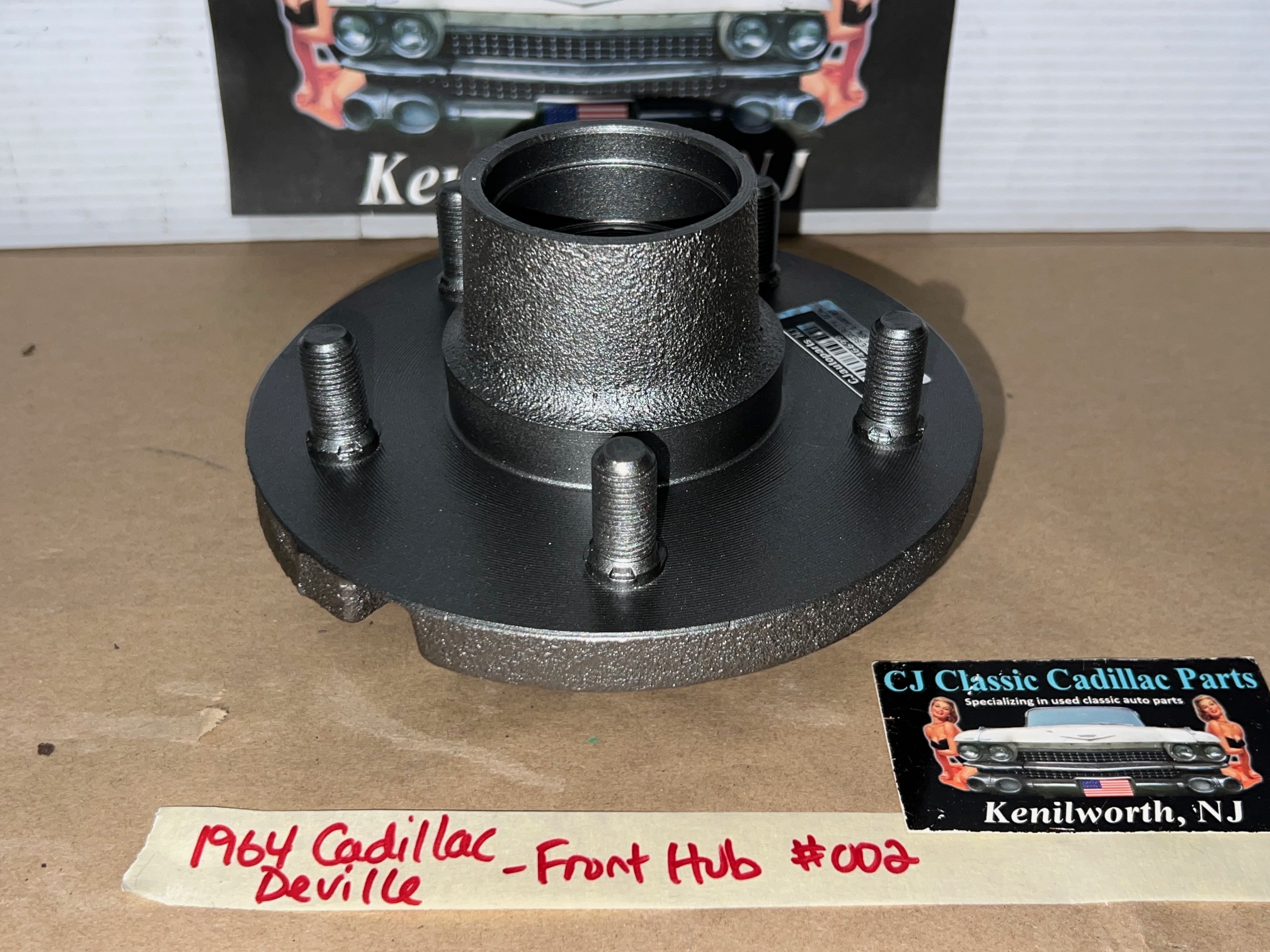RESTORED 1961 1962 1963 1964 1965 1966 1967 1968 Cadillac Deville Calais Fleetwood 1961-1966 Eldorado RWD FRONT DRUM BRAKE HUB ASSEMBLY #1489392 - Image 3
