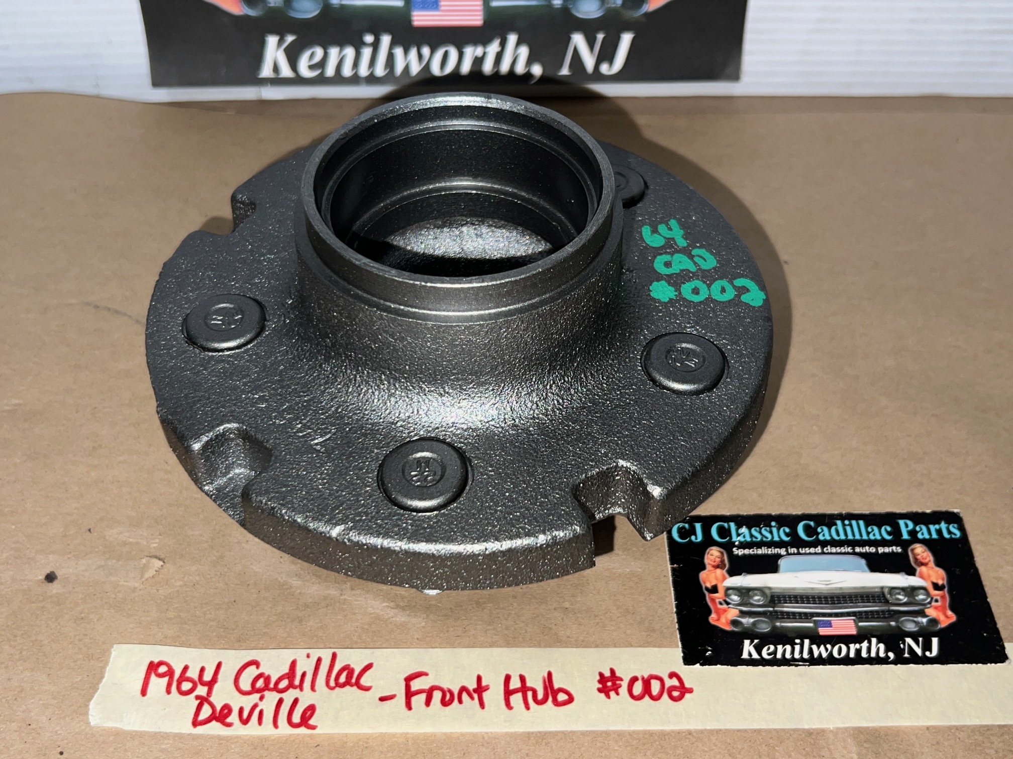 RESTORED 1961 1962 1963 1964 1965 1966 1967 1968 Cadillac Deville Calais Fleetwood 1961-1966 Eldorado RWD FRONT DRUM BRAKE HUB ASSEMBLY #1489392 - Image 8