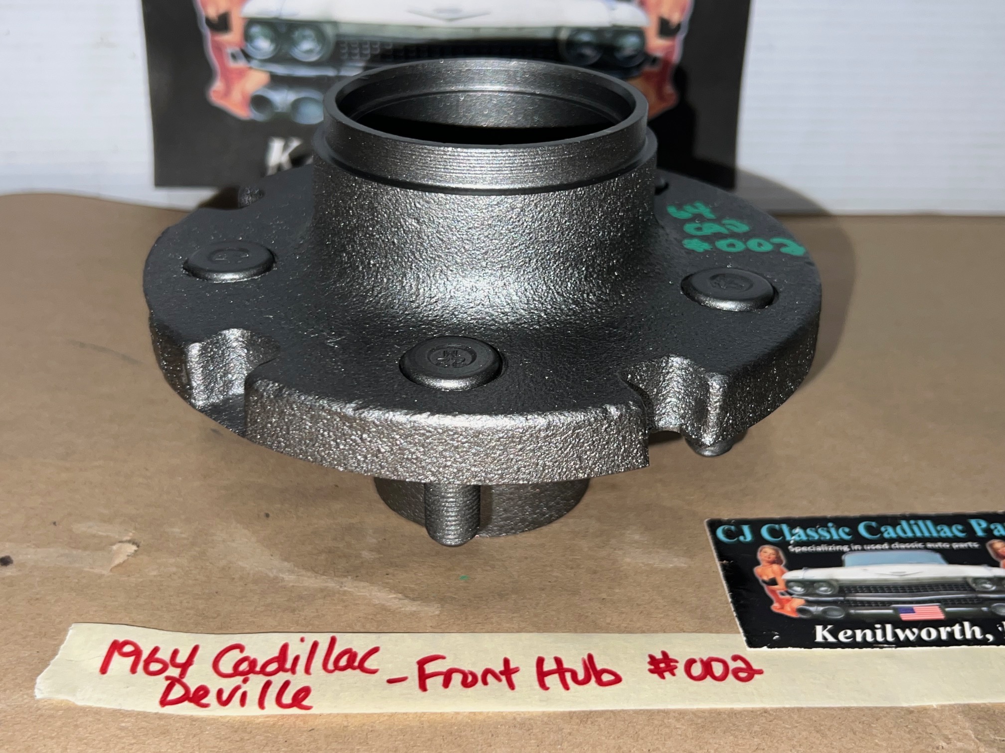 RESTORED 1961 1962 1963 1964 1965 1966 1967 1968 Cadillac Deville Calais Fleetwood 1961-1966 Eldorado RWD FRONT DRUM BRAKE HUB ASSEMBLY #1489392 - Image 9