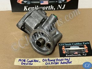 OEM 1977 1978 1979 1980 1981 Cadillac Deville Fleetwood Eldorado 425/368 Engine OIL PUMP HOUSING/OIL FILTER ADAPTER #1609396/#3634182